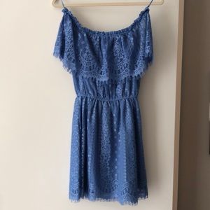 BB Dakota Dresses - Lacy blue mini dress! BB Dakota Dresses - Lacy blue mini dress!